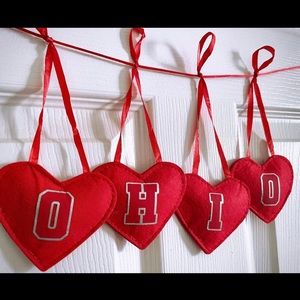 Ohio State Heart Garland ❤️